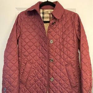 Burberry Quilted Burgundy Coat